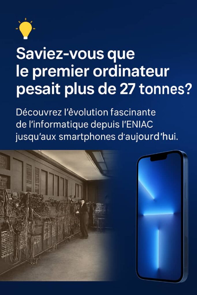 Saviez-vous que le premier ordinateur pesait plus de 27 tonnes?