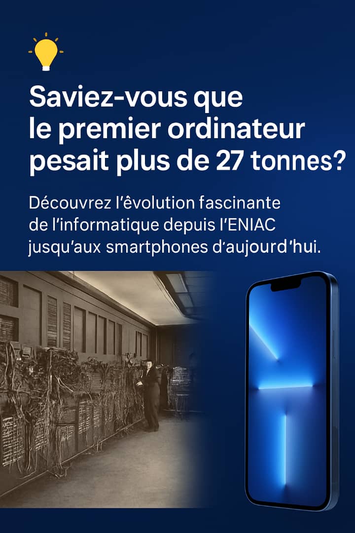 Saviez-vous que le premier ordinateur pesait plus de 27 tonnes?